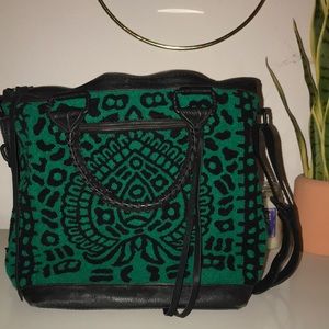 Cleobella crossbody cloth and leather bag